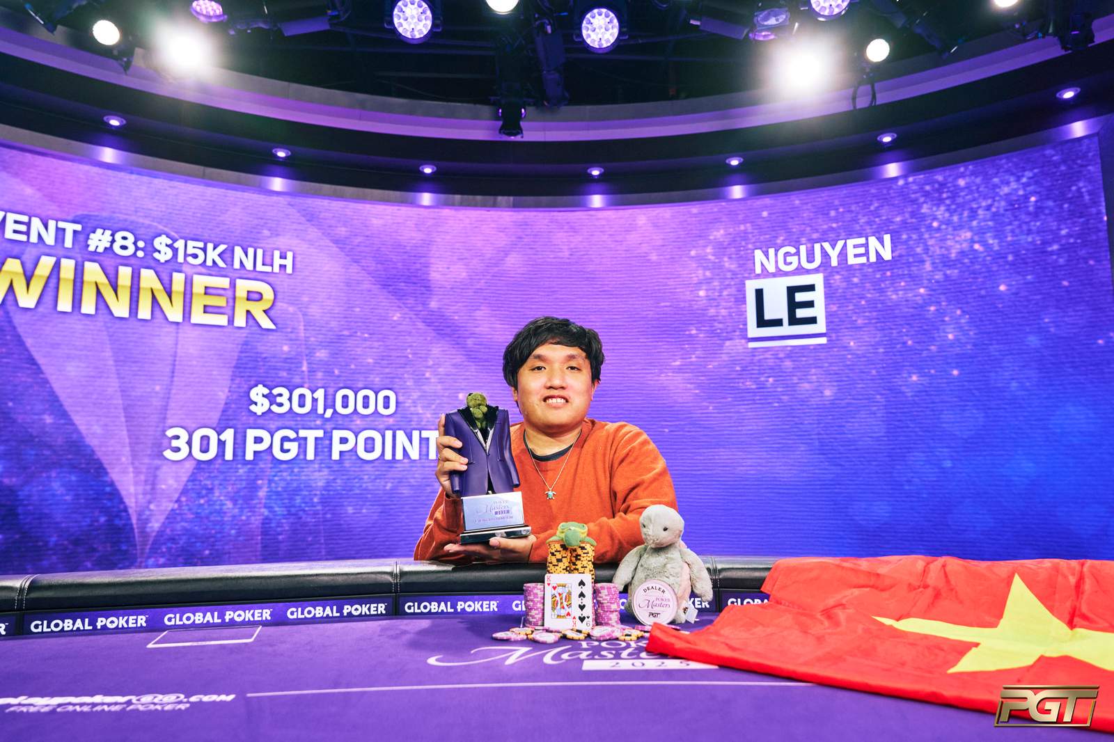 Nguyen Le Wins His First PGT Title and $301,000 in Poker Masters Event #8: $15,100 No-Limit Hold'em